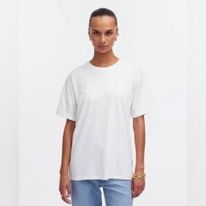 Madewell Cotton Relaxed Oversized Tee White Medium